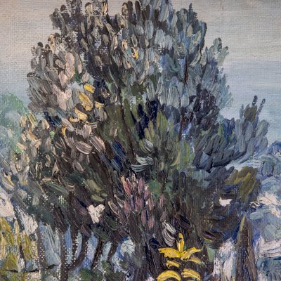 William Langley, Landscape of the French Riviera, 20th Century, Oil on Canvas-MAX-1332171