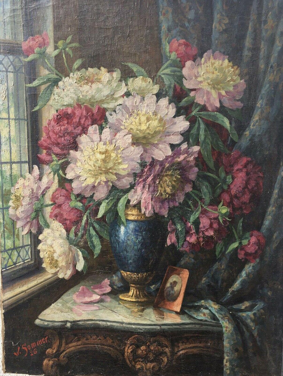 William Sommer, Vase, 1924, Oil on Canvas