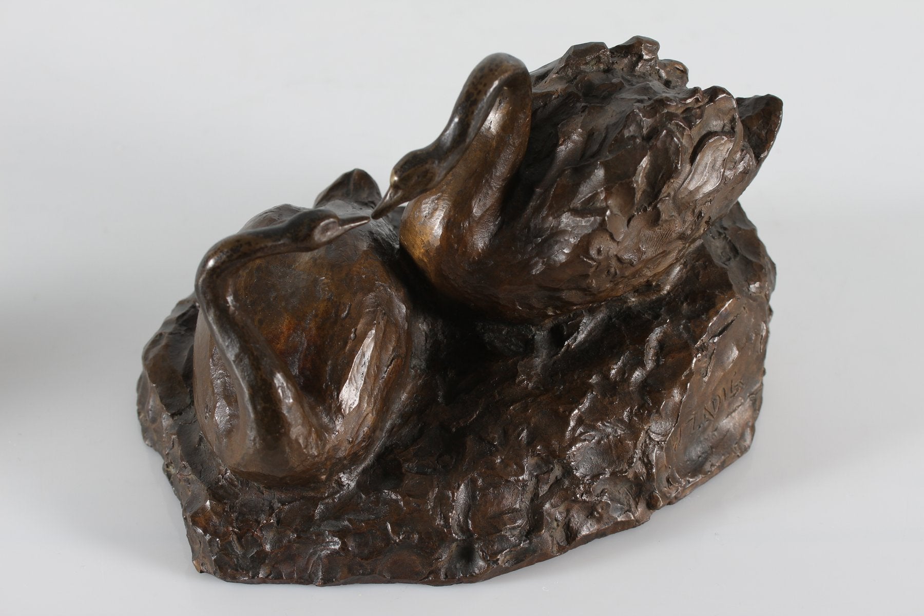 William Zadig, Swan Couple, 1930-1950, Bronze