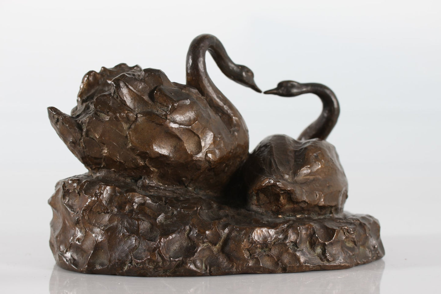 William Zadig, Swan Couple, 1930-1950, Bronze