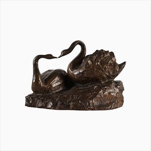 William Zadig, Swan Couple, 1930-1950, Bronze-QQ-1377415