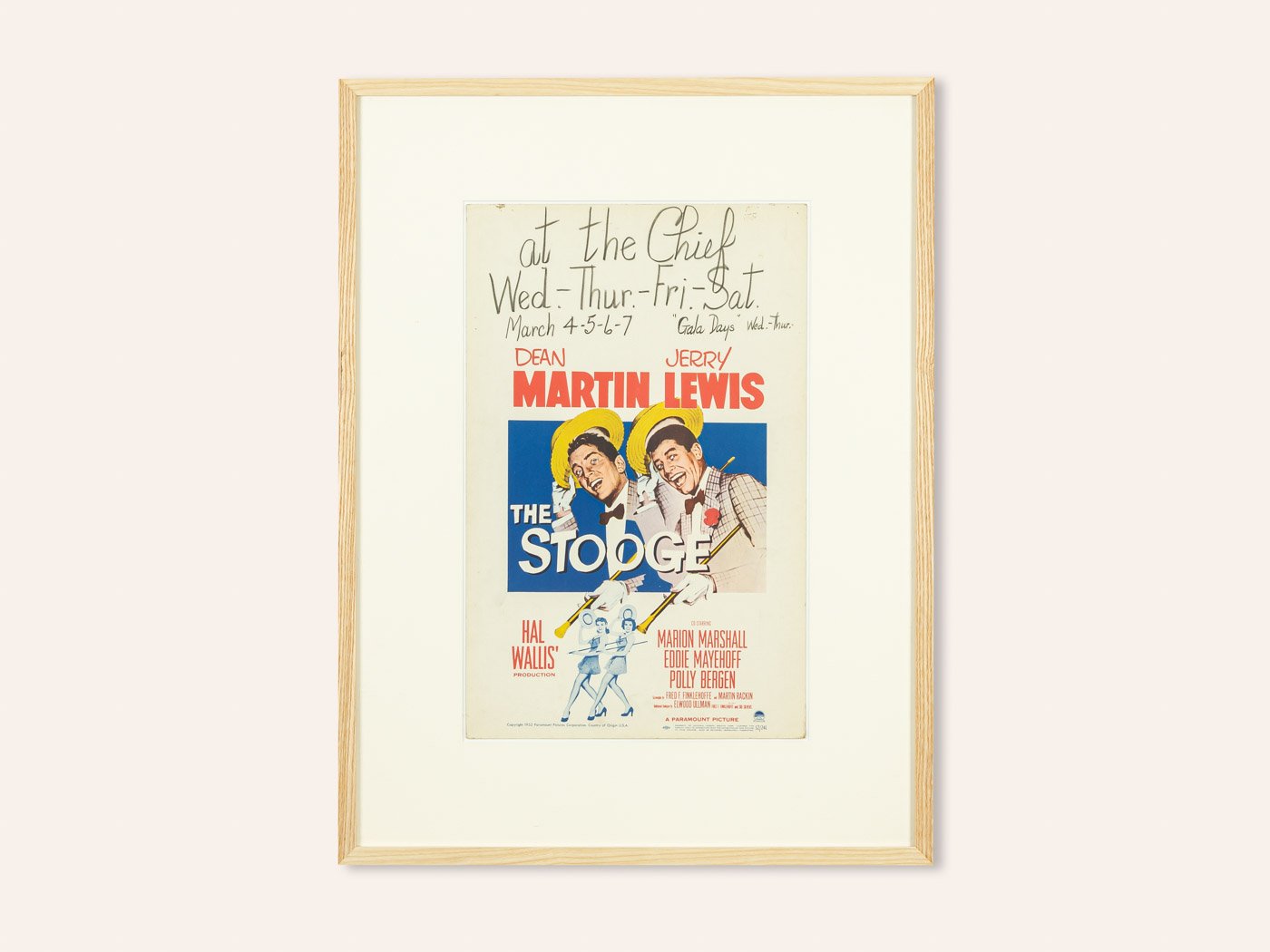 Window Card The Stooge by Dean Martin & Jerry Lewis