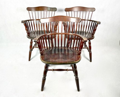 Windsor Chairs, UK, 1960s, Set of 3-ZCY-1375749