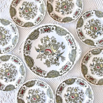 Windsor Staffordshire Polychrome Plates from Ridgway, 1970s, Set of 10-SHG-2031550