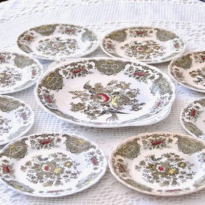 Windsor Staffordshire Polychrome Plates from Ridgway, 1970s, Set of 10-SHG-2031550