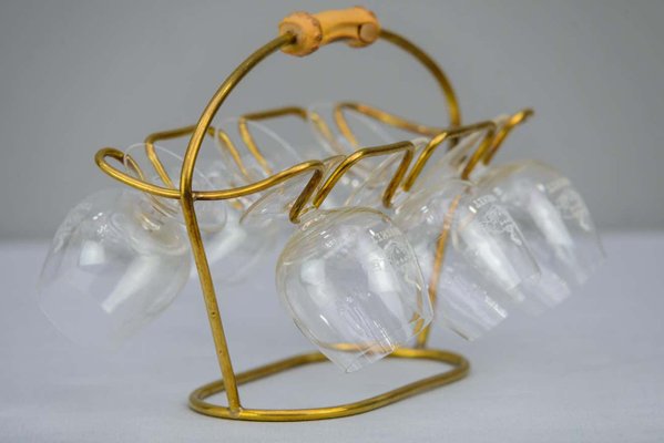 Wine Glass Holder, 1950s, Set of 7-SPD-1140183