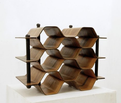 Wine Rack Bottle Stand by Torsten Johansson for Formträ AB, Sweden, 1950s-NYF-2019240