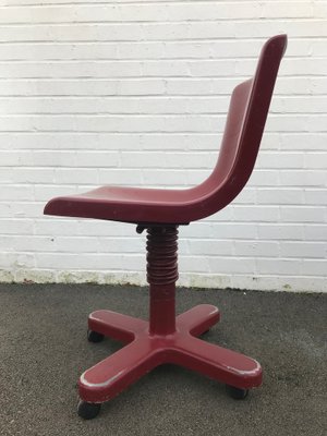 Wine Red Office Chair by Ettore Sottsass for Olivetti Italy, 1970s-XQY-1182523