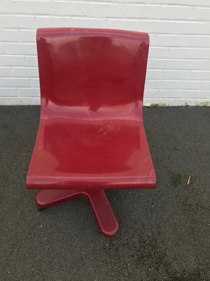 Wine Red Office Chair by Ettore Sottsass for Olivetti Italy, 1970s-XQY-1182523