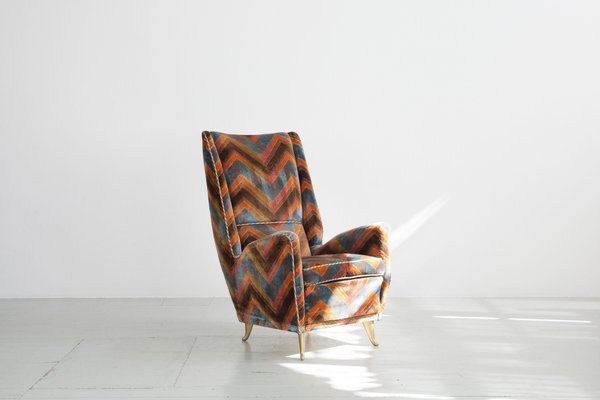 Wing Chair from I. S. A. Bergamo, Italy, 1950s-AA-1117882