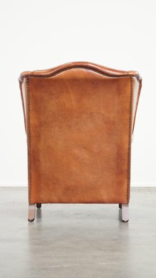 Wing Chair in Smooth Cowhide Leather-HPP-2023269