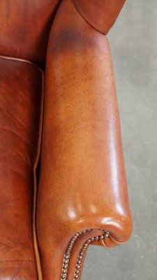 Wing Chair in Smooth Cowhide Leather-HPP-2023269