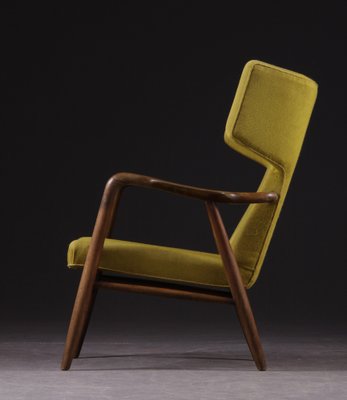 Wingback Armchair by Eva Koppel for Slagelse Møbelværk, Denmark, 1947-WNL-1713107