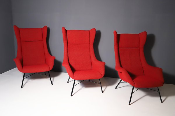 Wingback Armchairs by Navrátil & Sépová for Thonet, Czechoslovakia, 1960s-HXT-2025973