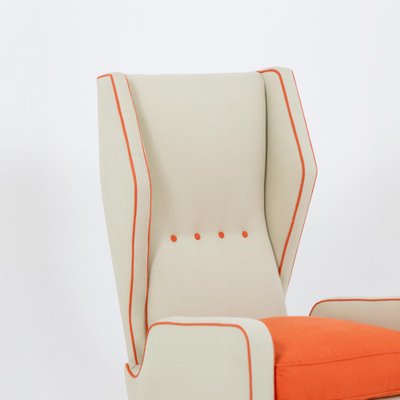 Wingback Lounge Chair attributed to Melchiore Bega, Italy, 1950s-VEI-1766007