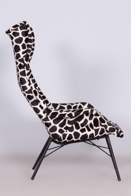 Wingchair with mitation Giraffe Fur from Miroslav Navratil, Czechia, 1950s-WHY-1722010