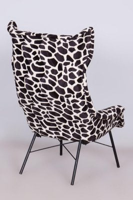 Wingchair with mitation Giraffe Fur from Miroslav Navratil, Czechia, 1950s-WHY-1722010