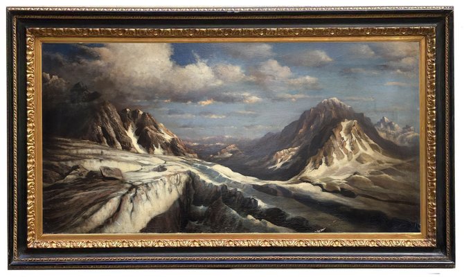 Winter Landescape, Dutch School, Oil on Canvas, Framed-YUW-1299393