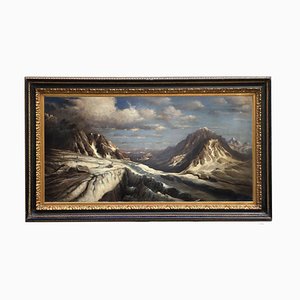 Winter Landescape, Dutch School, Oil on Canvas, Framed-YUW-1299393