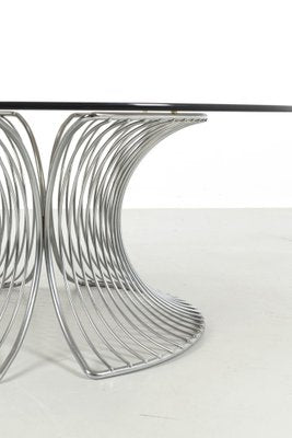 Wireframe Coffee Table in Smoked Glass-OKG-1755029