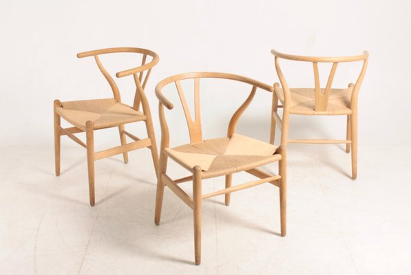 Wishbone Chairs in Patinated Oak by Hans Wegner for Carl Hansen & Søn, 1960s, Set of 4-FK-1048811