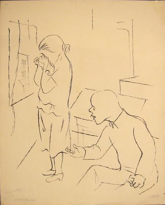 Without Results - China Ink Drawing on Paper by G. Grosz - 1925 1925-ZCI-756242