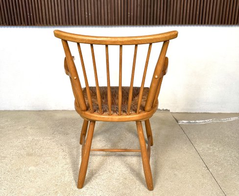 WKS 7 Armchair with Wickerwork Seat by Arno Lambrecht for Wk Möbel, Germany, 1950s-JP-1779460