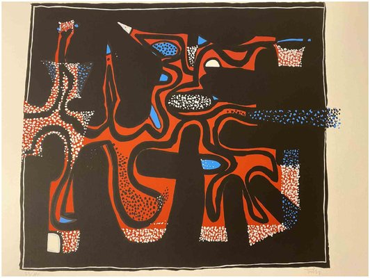 Wladimiro Tulli, Abstract Composition, Screen Print, 1970s-ZCI-1760343