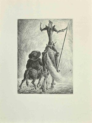 Wladyslaw Jahl, Don Quixote and Sancho Panza, Etching and Drypoint, 1951-ZCI-2029327