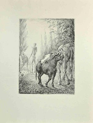 Wladyslaw Jahl, Don Quixote and The Animals, Etching and Drypoint, 1951-ZCI-2029348