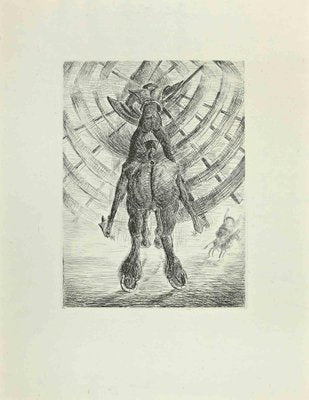 Wladyslaw Jahl, Don Quixote and the Windmill, Etching and Drypoint, 1951-ZCI-2029329