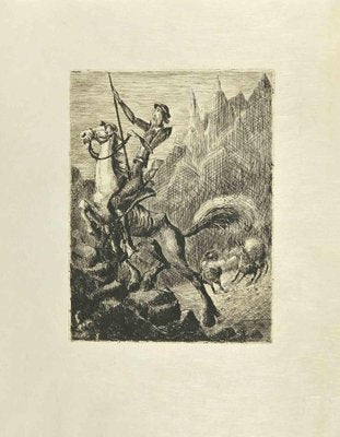 Wladyslaw Jahl, Don Quixote, Etching and Drypoint, 1951-ZCI-2029333