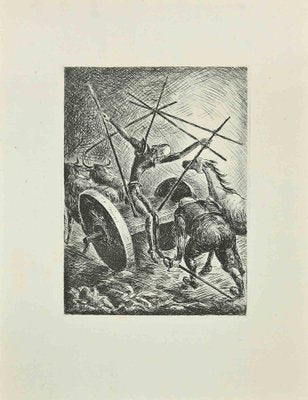 Wladyslaw Jahl, Don Quixote in the Chariot, Etching, 1951-ZCI-2029281