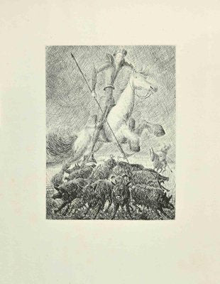 Wladyslaw Jahl, Don Quixote's Hunt, Etching, 1951-ZCI-2029280