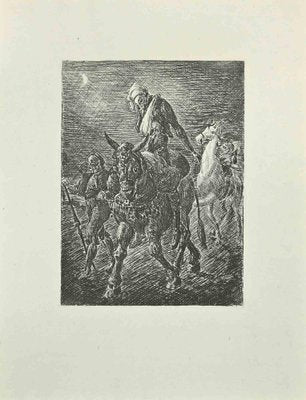 Wladyslaw Jahl, Don Quixote Wounded, Etching and Drypoint, 1951-ZCI-2029326