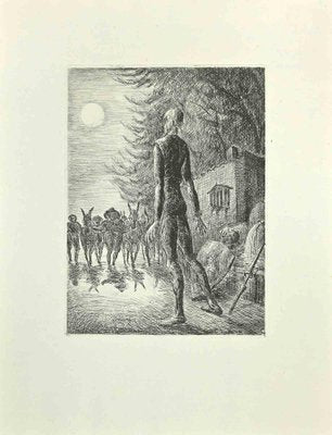 Wladyslaw Jahl, The Departure of Don Quixote, Etching and Drypoint, 1951-ZCI-2029271