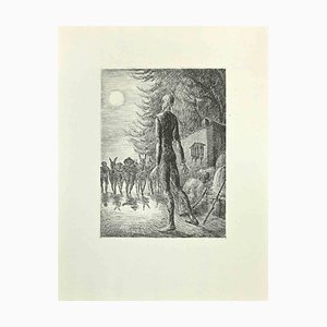 Wladyslaw Jahl, The Departure of Don Quixote, Etching and Drypoint, 1951-ZCI-2029271