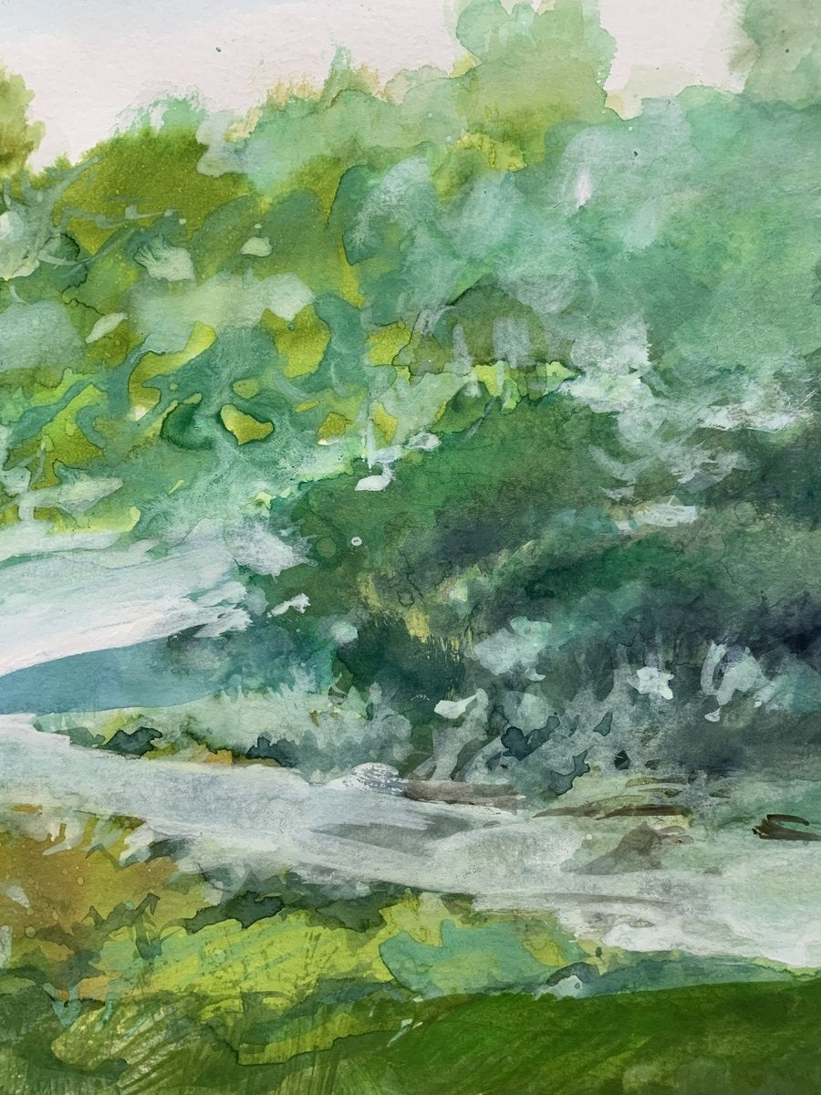 Włodzimierz Karczmarzyk, A Meandered River, 2007, Watercolor