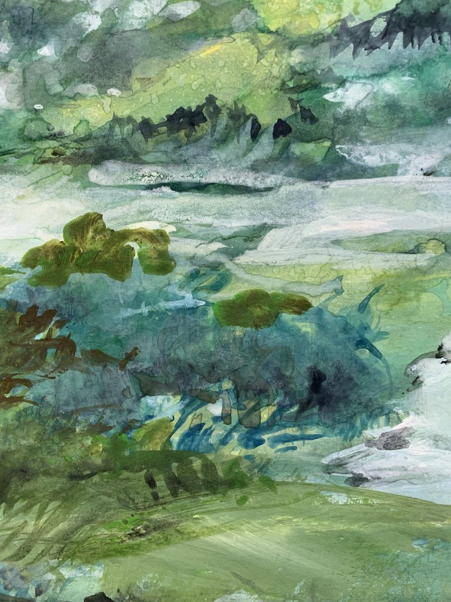 Włodzimierz Karczmarzyk, A Meandered River, 2007, Watercolor