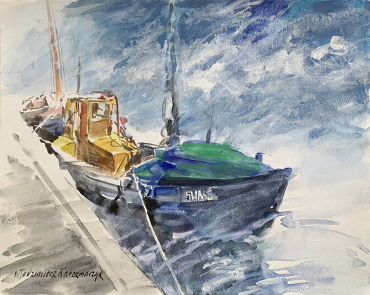 Włodzimierz Karczmarzyk, A Naval Unit, 2010, Watercolor