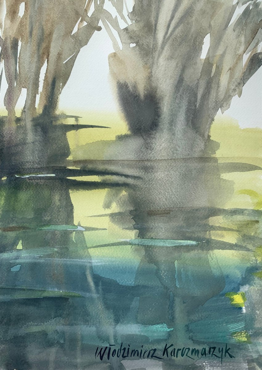 Włodzimierz Karczmarzyk, Forest Water, Watercolor on Paper