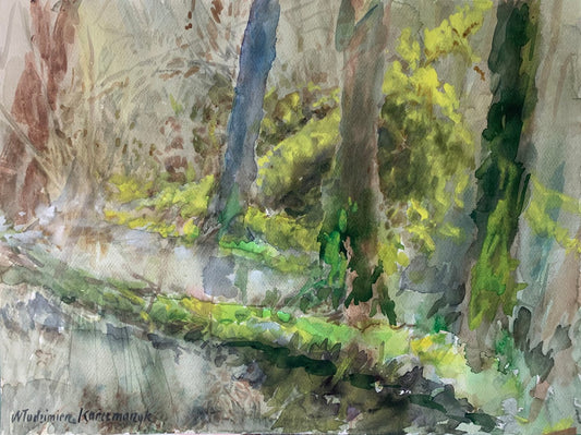 Włodzimierz Karczmarzyk, Marsh by Kolobrzeg, Watercolor on Paper, 2011