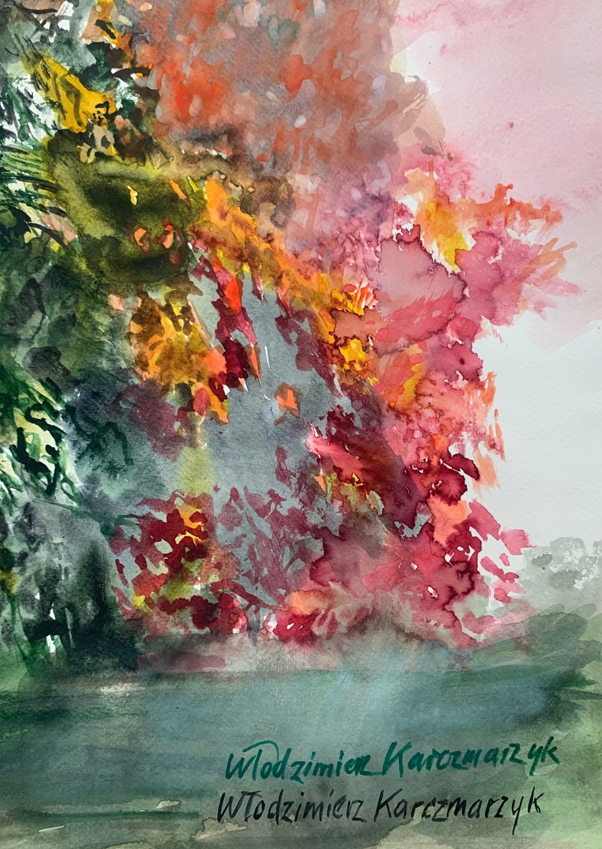 Włodzimierz Karczmarzyk, Neighbouring Autumn, Watercolor on Paper