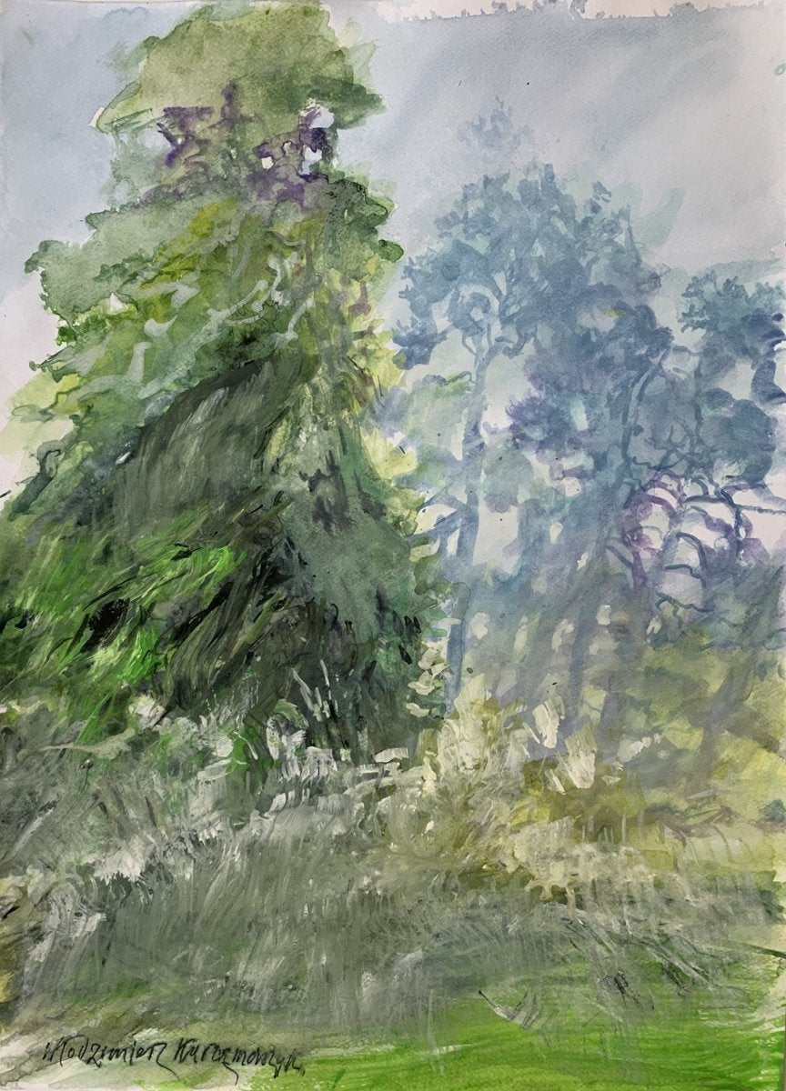 Włodzimierz Karczmarzyk, Tree Neighbourhood, 2018, Watercolor