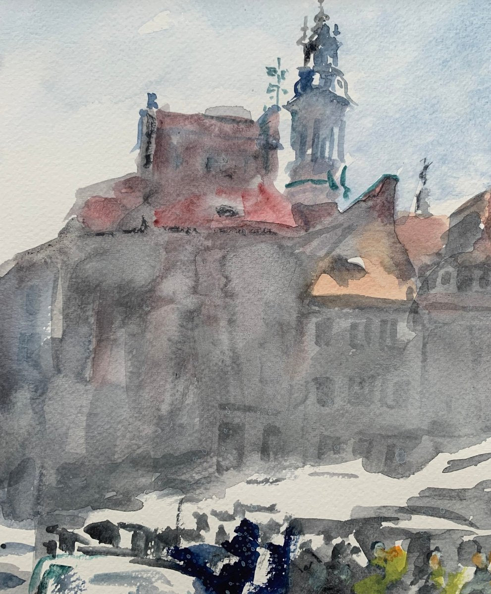 Włodzimierz Karczmarzyk, Warsaw: The Old Town Square, Watercolor on Paper, 2011