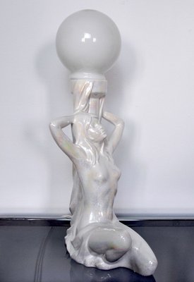 Woman Ceramic Lamp, France, 1970s-EJE-885174