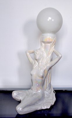 Woman Ceramic Lamp, France, 1970s-EJE-885174