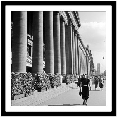 Woman Coming Along the Koenigsbau Palace, Stuttgart Germany, 1935