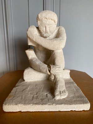 Woman Crouching Sculpture, 1970s, Concrete-QKG-1368347