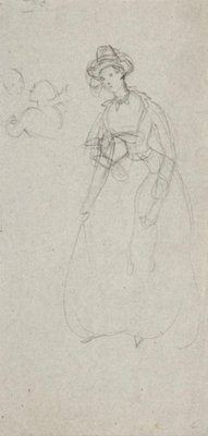 Woman Figure Pencil on Paper by Edmund De Beaumont, 1853-ZCI-786864